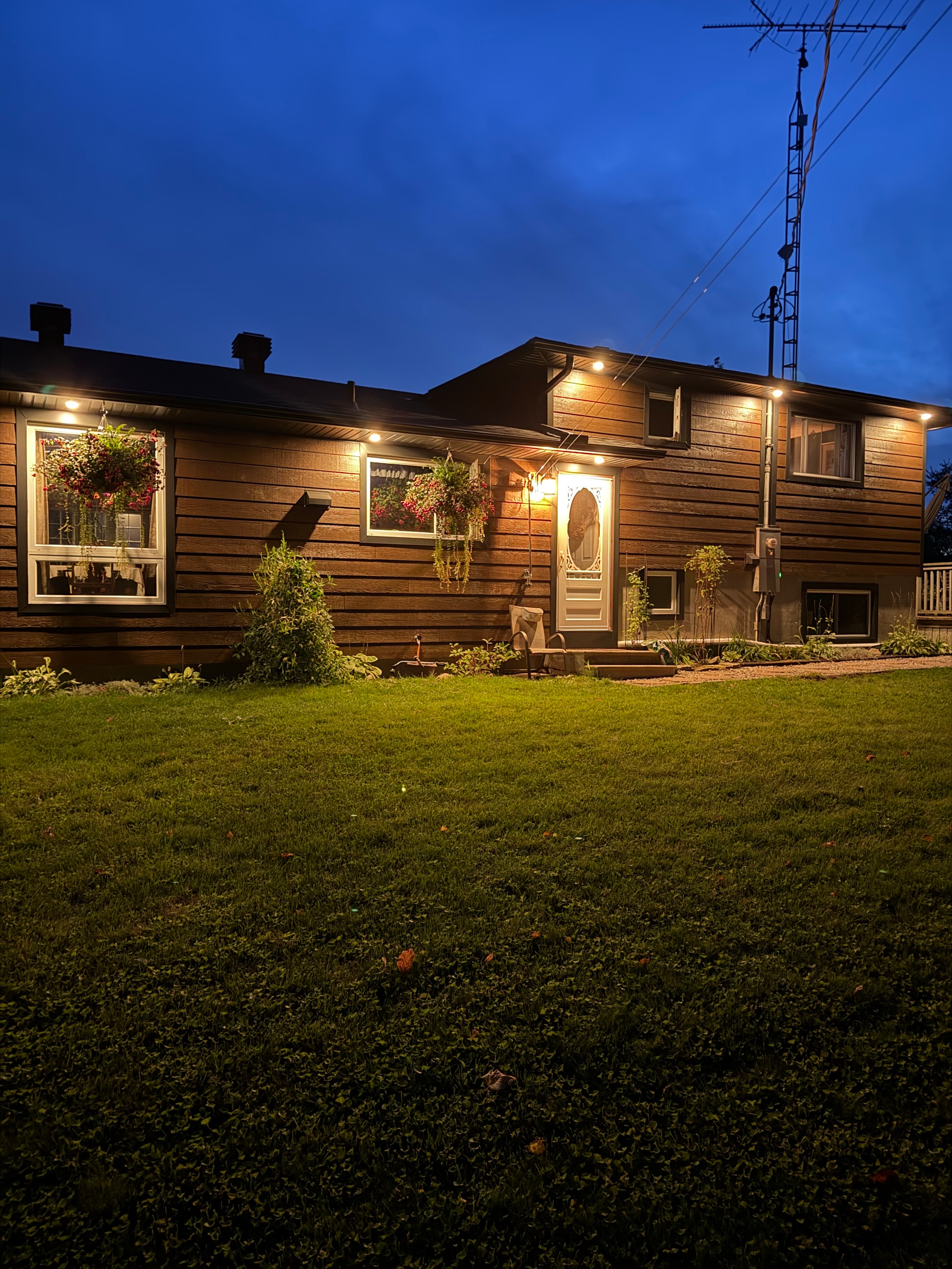 Residential exterior lighting completed in Beckwith, Ontario