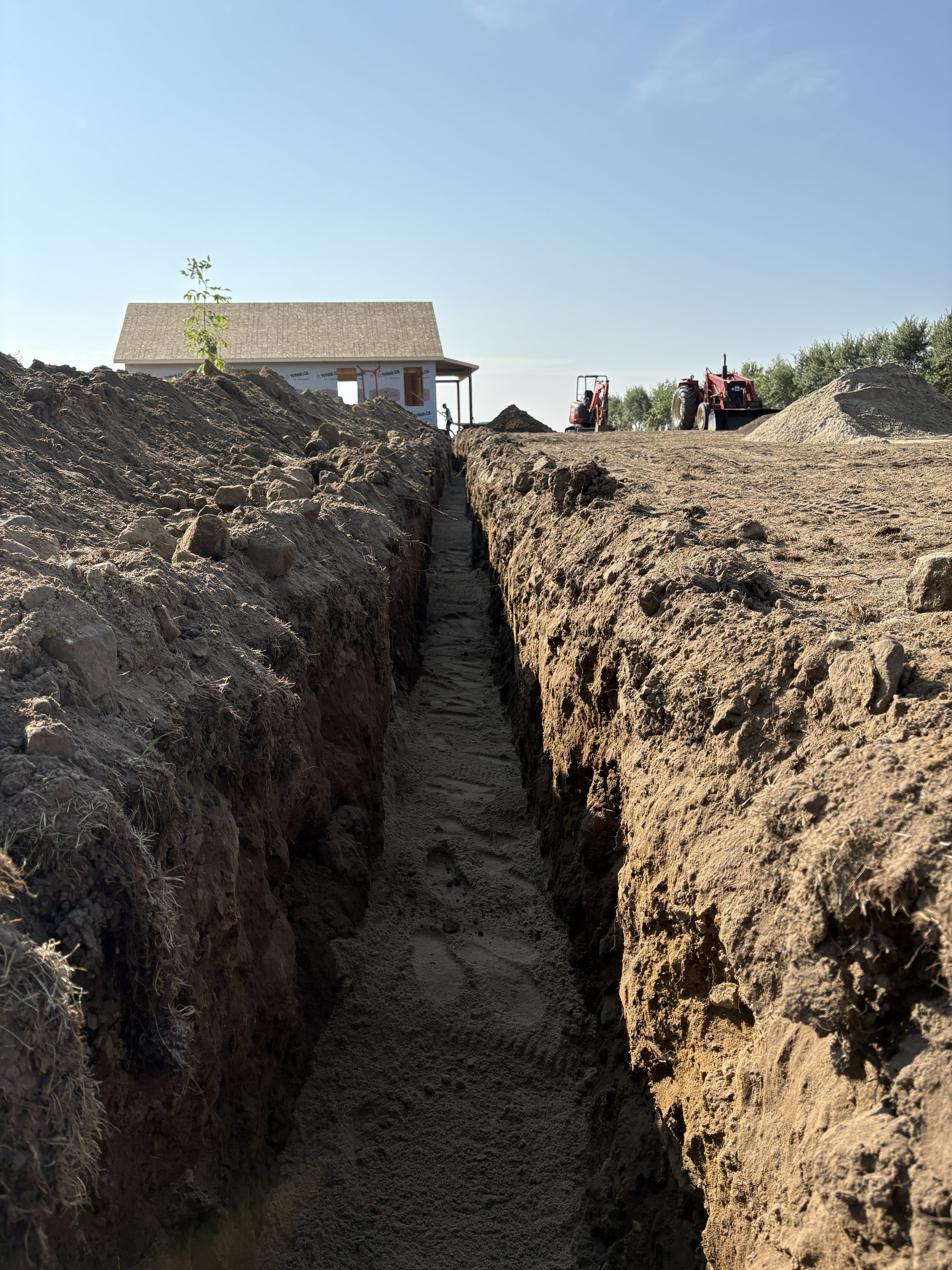 Underground service trench