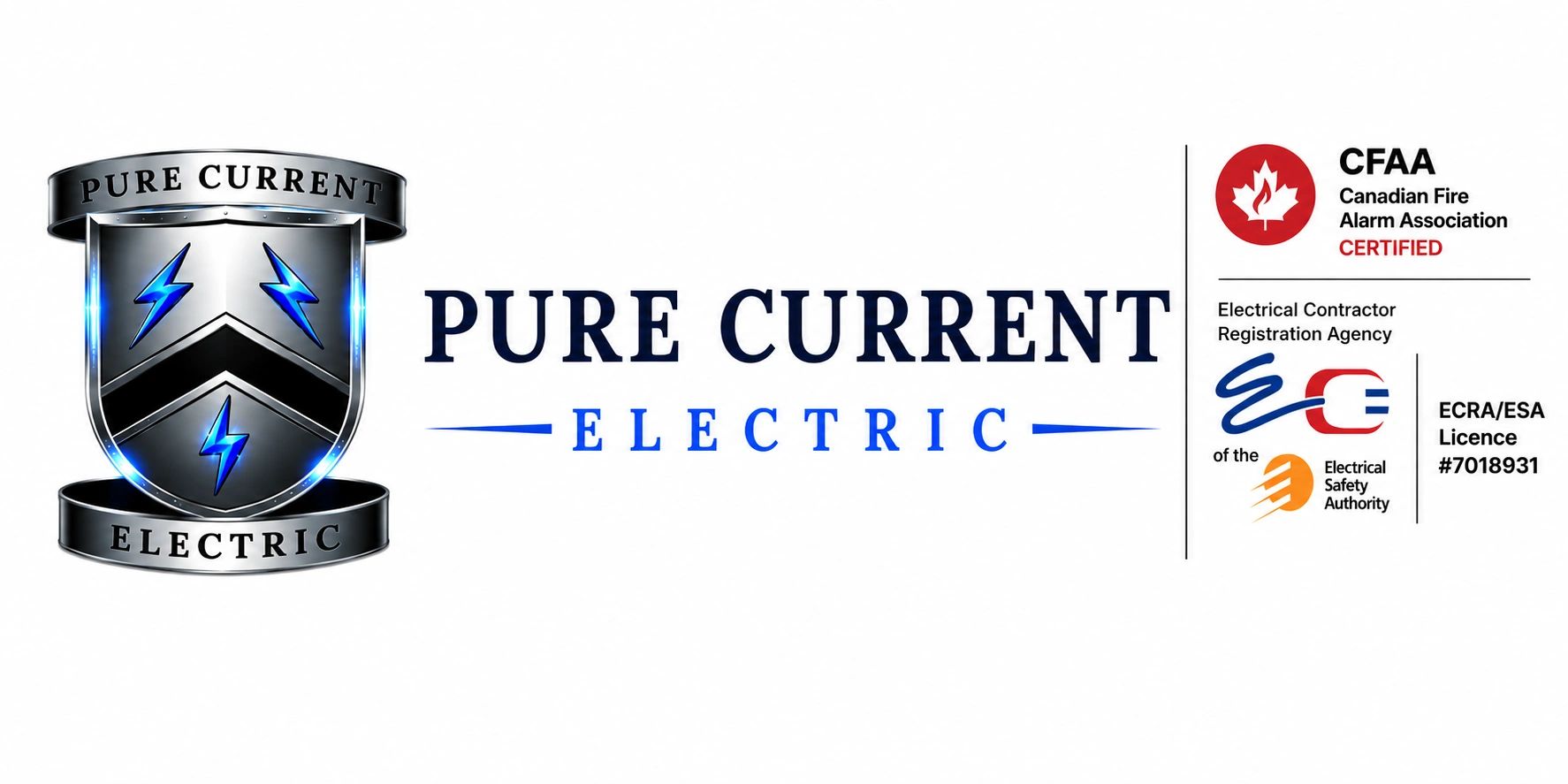 Pure Current Electric shield logo